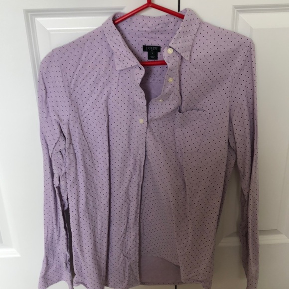 J. Crew Tops - Purple polka dot ladies fitted button down J. Crew Tops - Purple polka dot ladies fitted button down